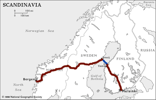 2008 cycling route map